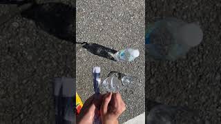 How to make a fire using cling wrap and water