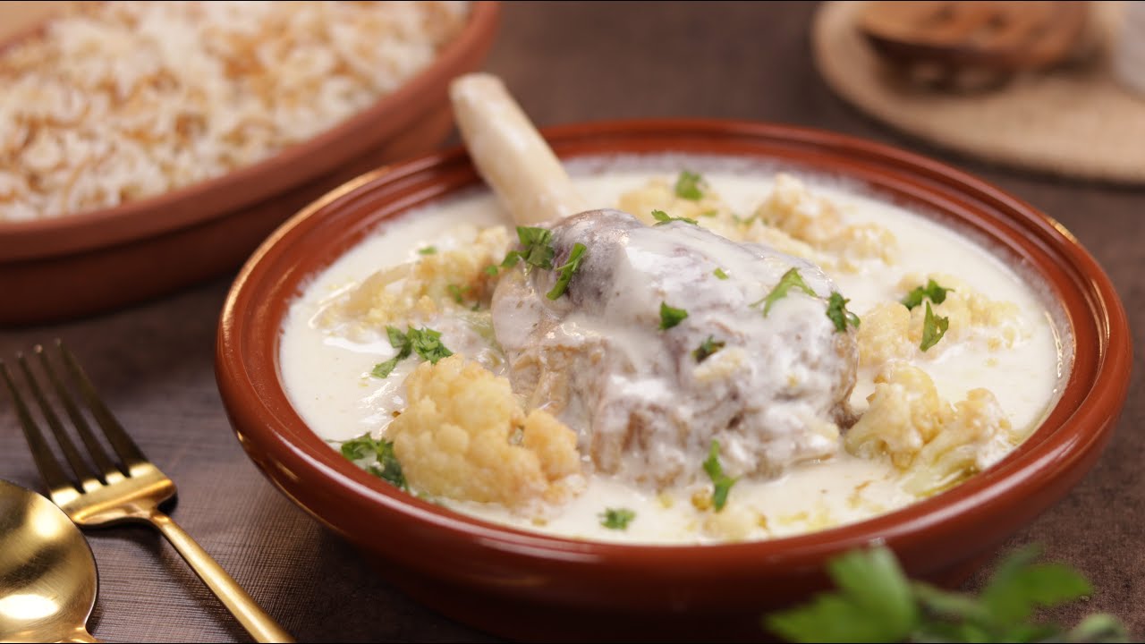 زهرة باللبن مع اللحم بطعم شهي مميز 🥰😋