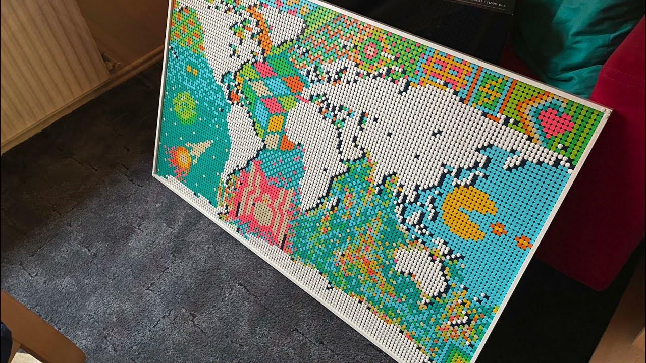 LEGO Art World Map 31203 Build (Timelapse) BIGGEST LEGO Set 11.695