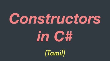 Constructors | C# Tutorial | Tamil