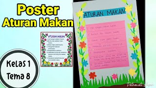 Cara Membuat Poster Aturan Makan || Kelas 1 Tema 8