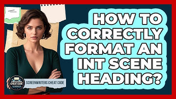 How To Correctly Format An INT Scene Heading?