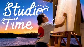 ART VLOG🌷My Workflow as a Full-Time Artist + New Painting Reveal