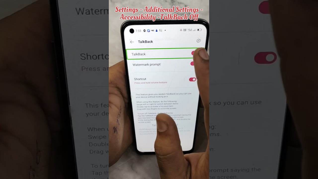 How To Off Talk Back From OPPO F19 Pro Remove In Mobile Shorts Ytshorts