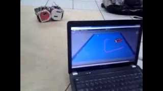 Unity 3D visualization and single SR Robot(Red)