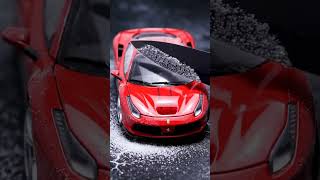 Red Ferrari how satisfying is this freeze cut? #satisfying #macrovideo #relaxingvideo