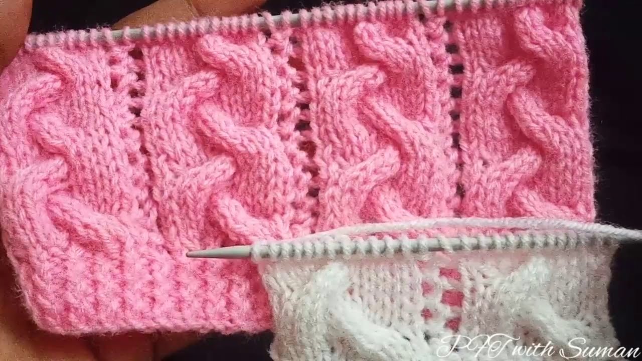 Latest and new knitting border design#30 for ladies /kids sweater