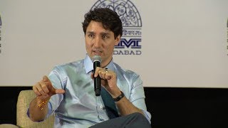 Justin Trudeau holds forum with students in India