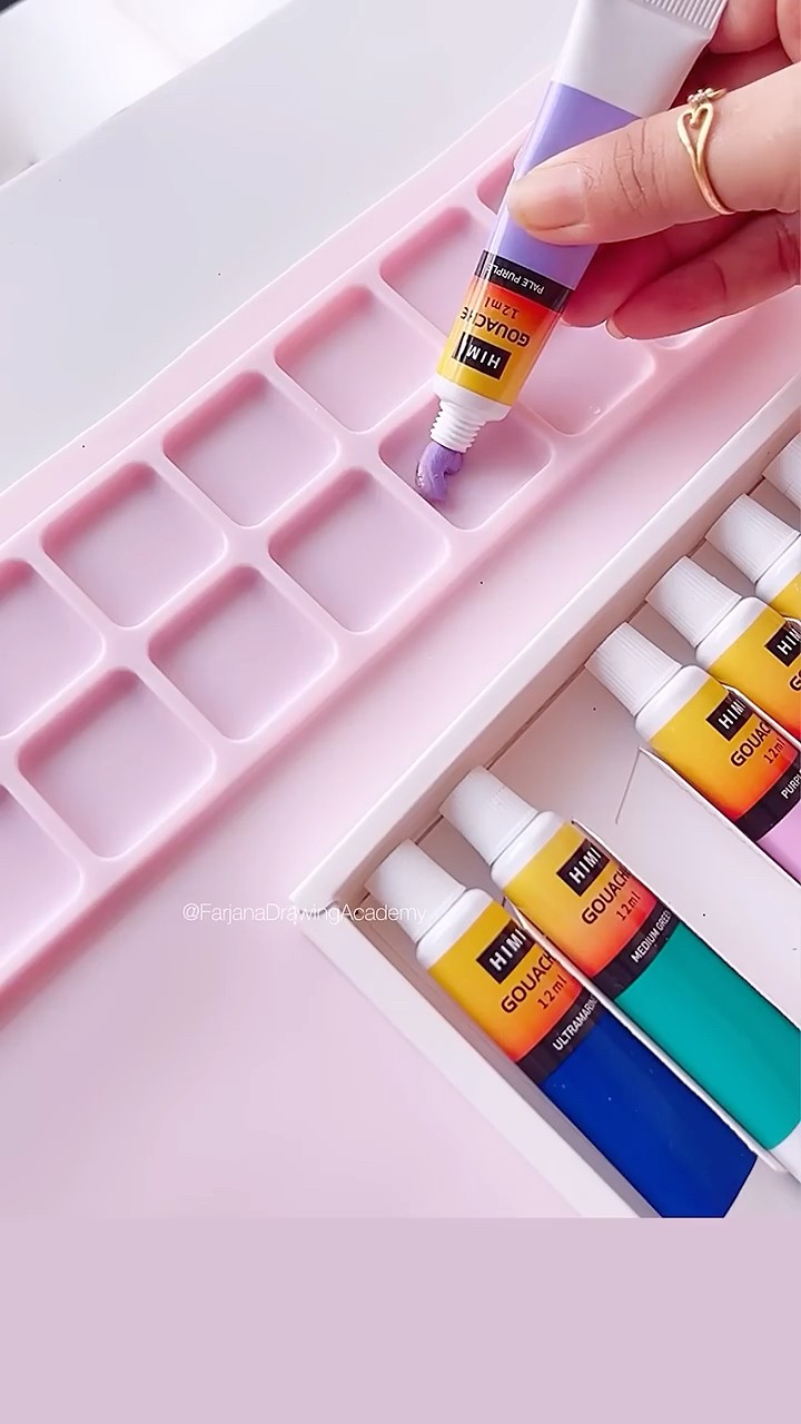 Silicone painting Mat￼ #painting #art #shorts  mountain scenery painting