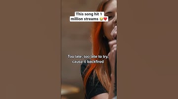 Thumbnail of Wow our song “Backfired” with @TaylorAcorn  just hit 1 million streams 😭❤️ #foryou #emotional