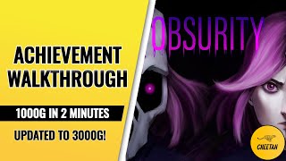 Obsurity - Title Update 2 - Achievement Walkthrough (1000G IN 2 MINUTES) UPDATED TO 3000G!