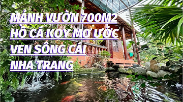 MÊ MẨN với Khu vườn Nhà GỖ 700m2 có hồ Cá KOY đẹp THƠ MỘNG 2 Mặt Tiền OTO Ven SÔNG CÁI Nha Trang