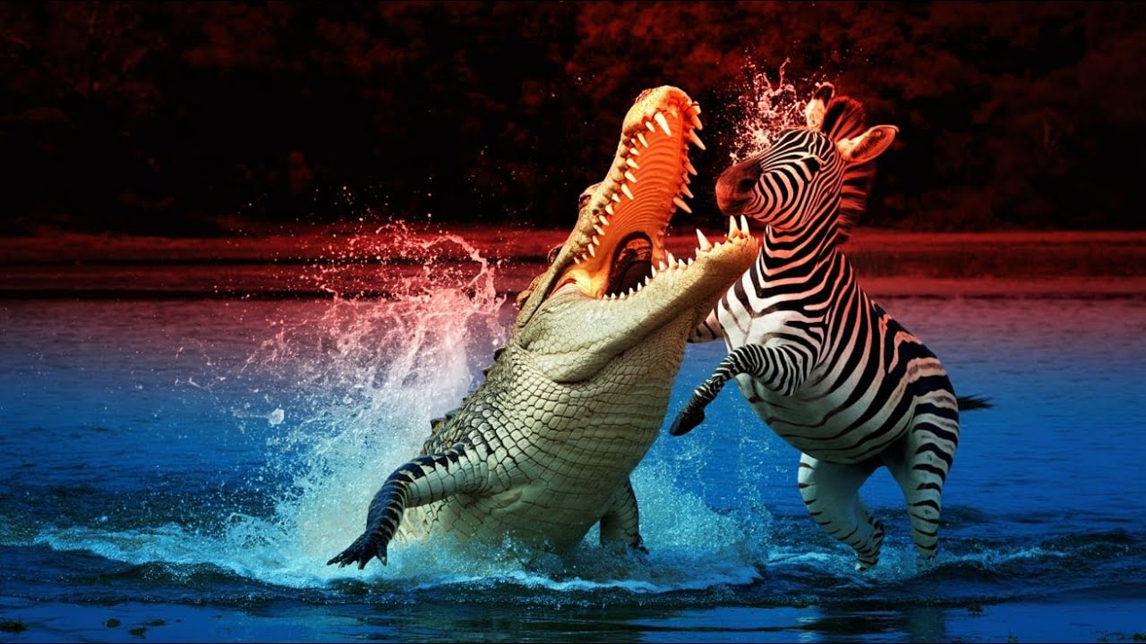 Крокодил против зебры: самое смертоносное нападение на реке, когда-либо снятое на камеру | Спасен...