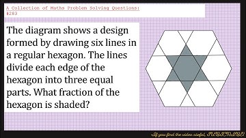 A Collection of Maths Problem Solving Questions:#283 (What Fraction of the Shape is Shaded)
