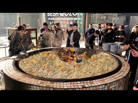 WEDDING BIG PILAF | Popular Street Food In UZBEKISTAN | PILAF CENTRE