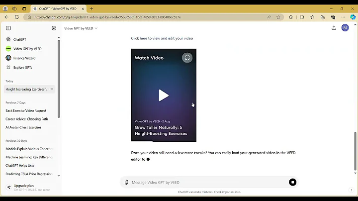 Generating AI videos with ChatGPT   Video GPT by VEED