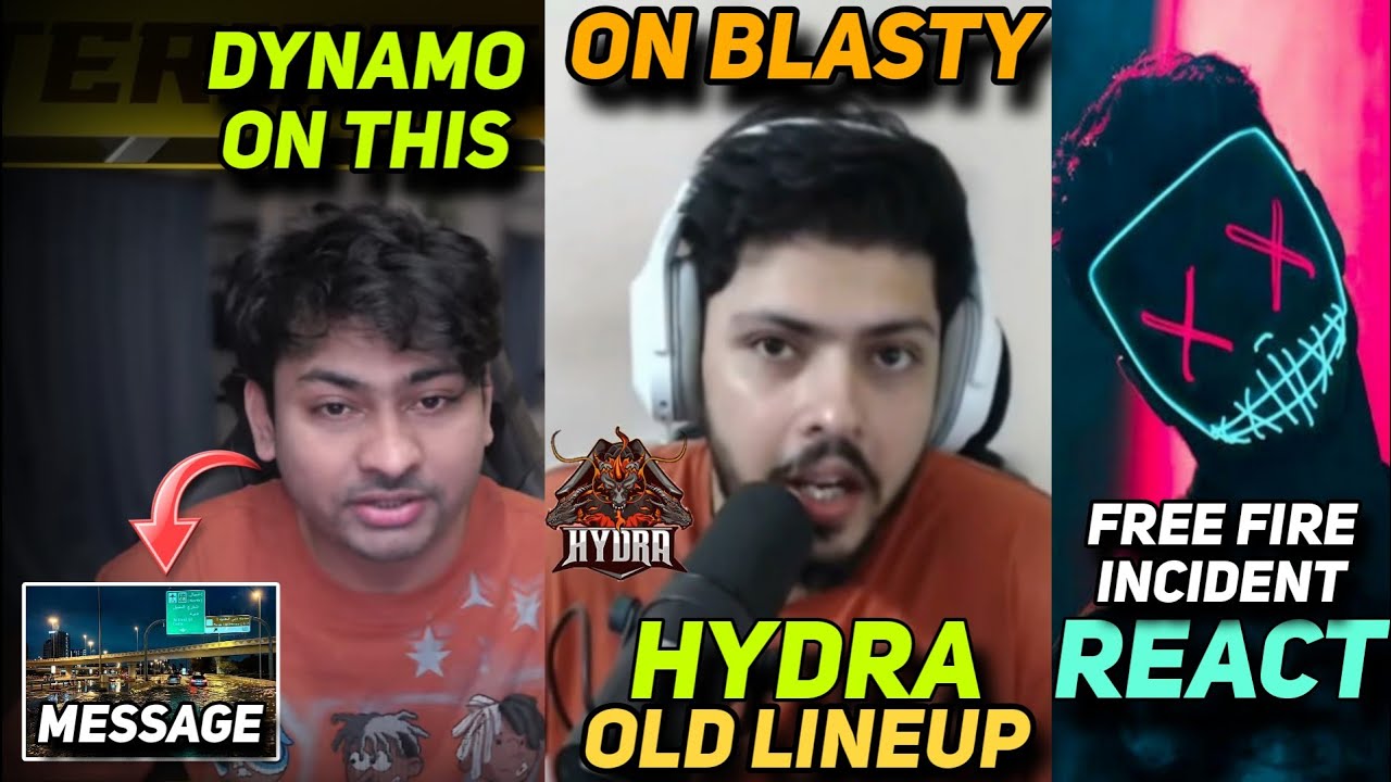 Caster on Hydra Blasty & New Lineup | Dynamo message | Danger React on incident | BGMI
