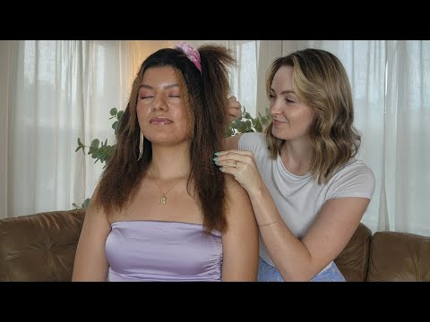 ASMR Perfectionist 80's Crimping School Girl Ponytail Hairstyle - Crimping, Earrings & Final Touches