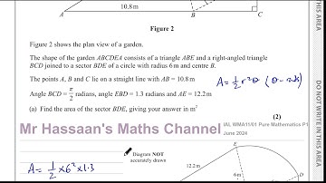 WMA11/01, (Edexcel), IAL, P1, June 2024, Q5, Radian Measure, Trigonometry