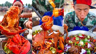 【китайцы едят морепродукты 】есть осьминог, есть лобстер! Задача есть пряные морепродукты ?