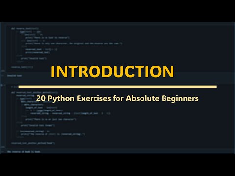 Introduction  | 20 Simple Python Exercises for Beginners