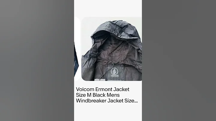 Volcom Ermont Jacket Size M Black Mens Windbreaker Jacket Size M