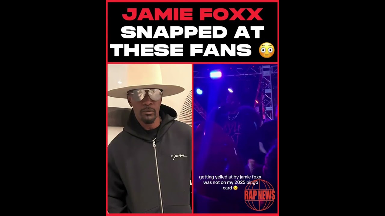 Jamie Foxx yelling at fans