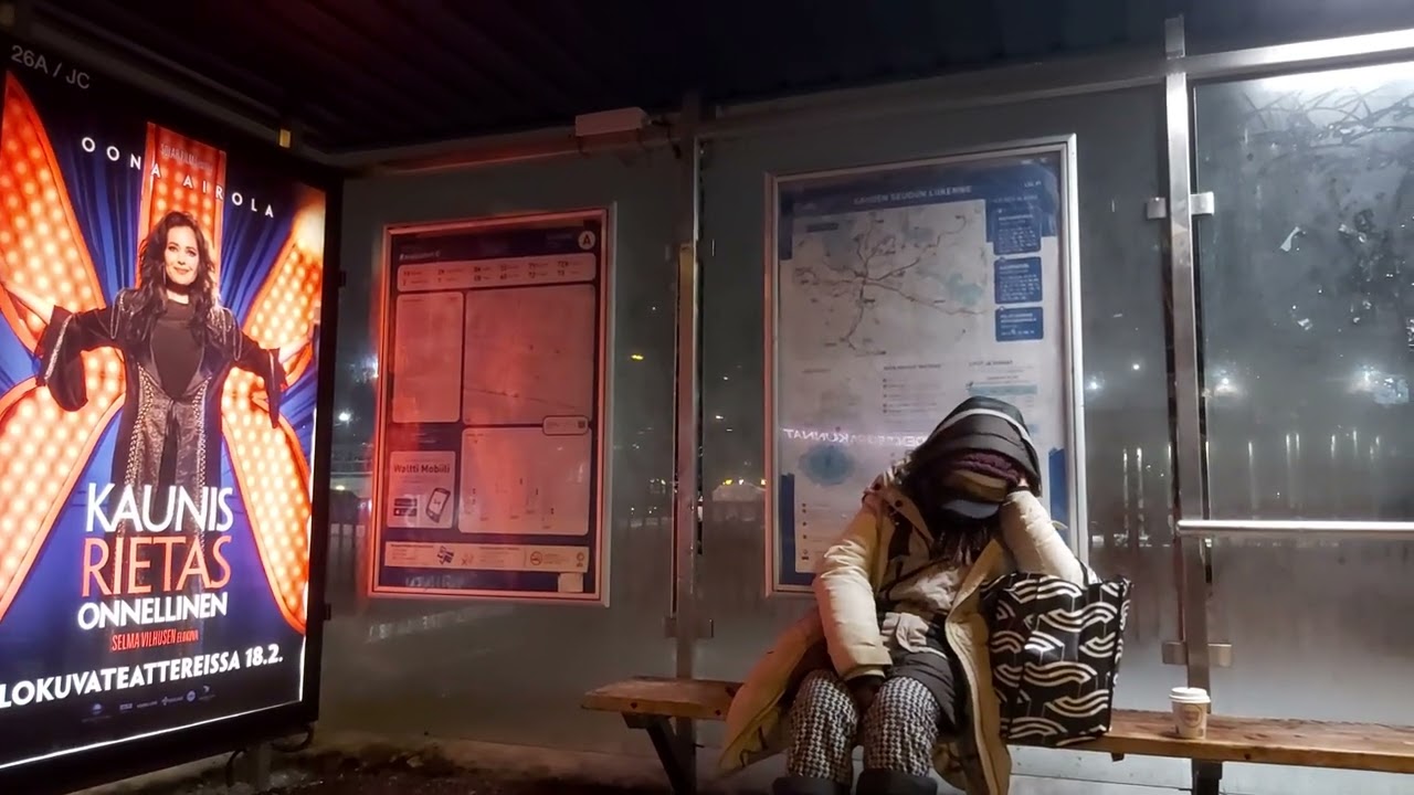 Nainen haluaa asua kadulla talvellakin, Lahti 28.2.2026