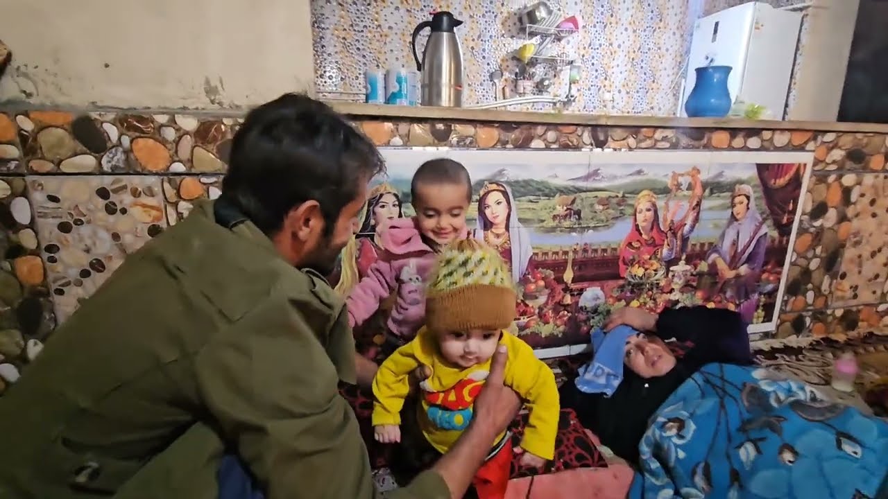 🌧️🤒 Narges getting sick and the challenges of a rainy day for the villagers 🌿🏡