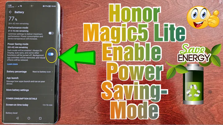 Honor Magic 5 Lite How to Enable POWER-SAVING Mode to Extend The Battery Life Get Over 6 Hours More