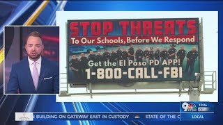 Digital billboard campaign on combating school threats in El Paso