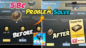 Pubg Mobile Lite 5 Bc Problem Solve l Pubg Lite 5 Bc Not Showing  l 5 Bc Problem Solve l