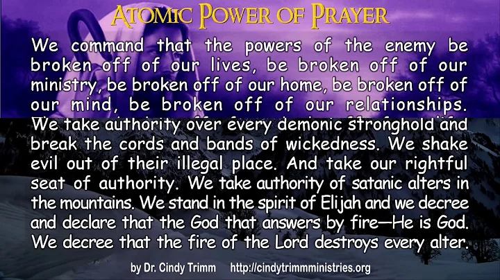 Atomic Power of Prayer by Dr  Cindy Trimm!