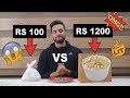 RS 100 PASTA VS RS 1,200 PASTA 😱!!!