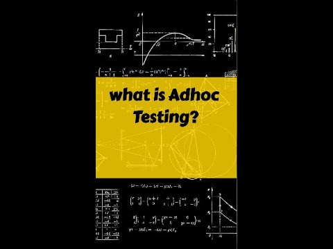 Video: Perché test ad hoc?