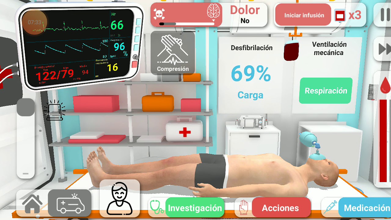 Simulador de ambulancia - un médico improvisado