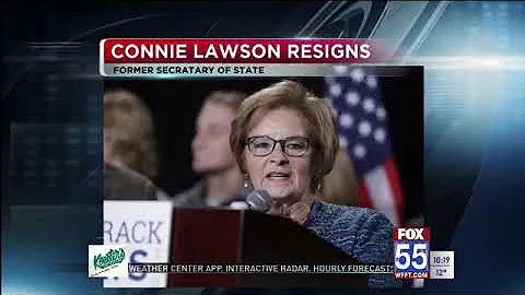 Indiana Secretary of State Connie Lawson resigning...