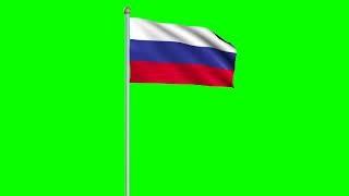 Russia Flag #1 - 4K Green Screen FREE high quality effects