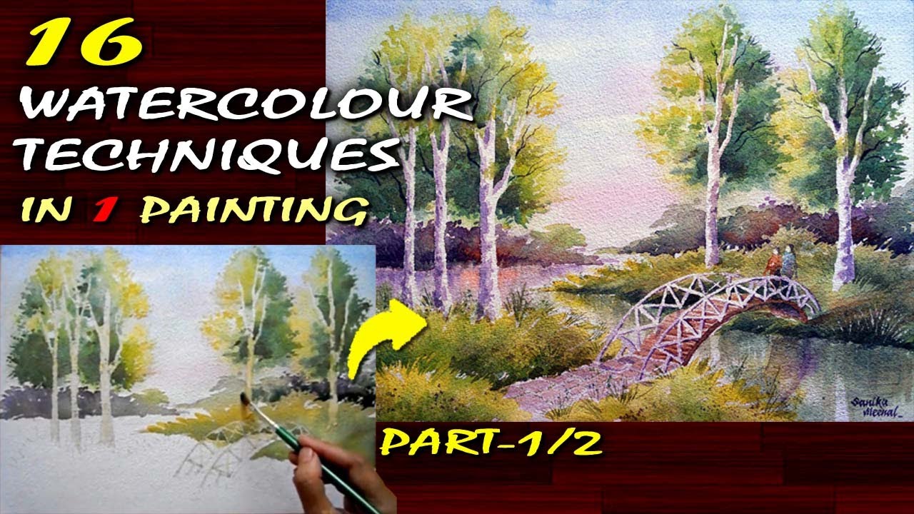 🎨 16 Watercolor Techniques Explained & Demonstrated Part I
