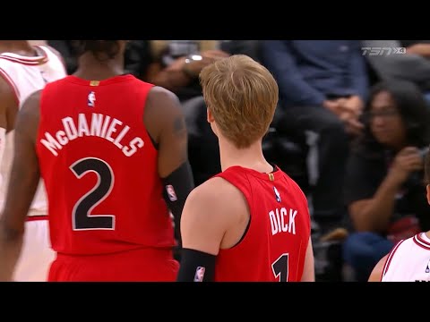 Gradey Dick with the left handed finish - Raptors vs Bulls | Oct 17, 2023