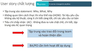 User story và Acceptance criteria