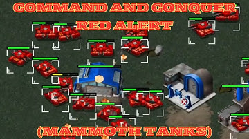Command And Conquer Red Alert Remastered 1v1 Mammoth Tanks Skirmish RTS Gameplay PC