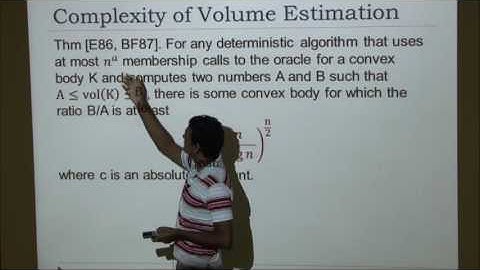Cool with a Gaussian: an O∗(n3)O∗(n3) volume algorithm - Santosh Vempala