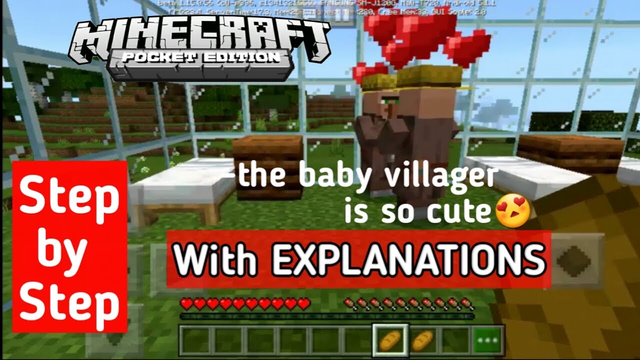[Hindi]How to breed villager in Minecraft PE|Easy trick|step by step
