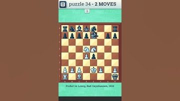 CHESS PUZZLE - 34 | Checkmate in two moves | Chess, Chess Strategy, Chess Game, Chess Puzzles