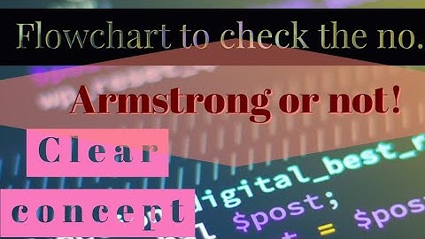 flowchart to accept a no. & check the no. is Armstrong or not! | #flowchart #armstrongnumber