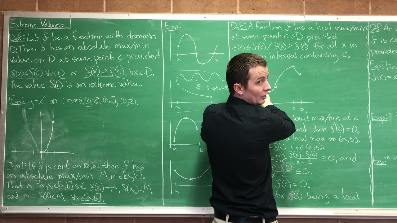 Lecture 12 (Calculus) Extreme Value Theorem and Mean Value Theorem