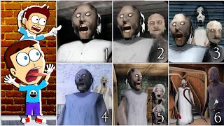 Granny 1, 2, 3, 4 & 5 Jumpscares | Shiva and Kanzo Gameplay