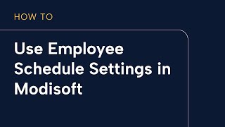 Using the Schedule Settings in Modisoft screenshot 2
