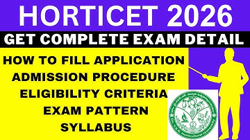 HORTICET 2026 Notification (Out), Application, Dates, Eligibility, Syllabus, Pattern, Admit Card